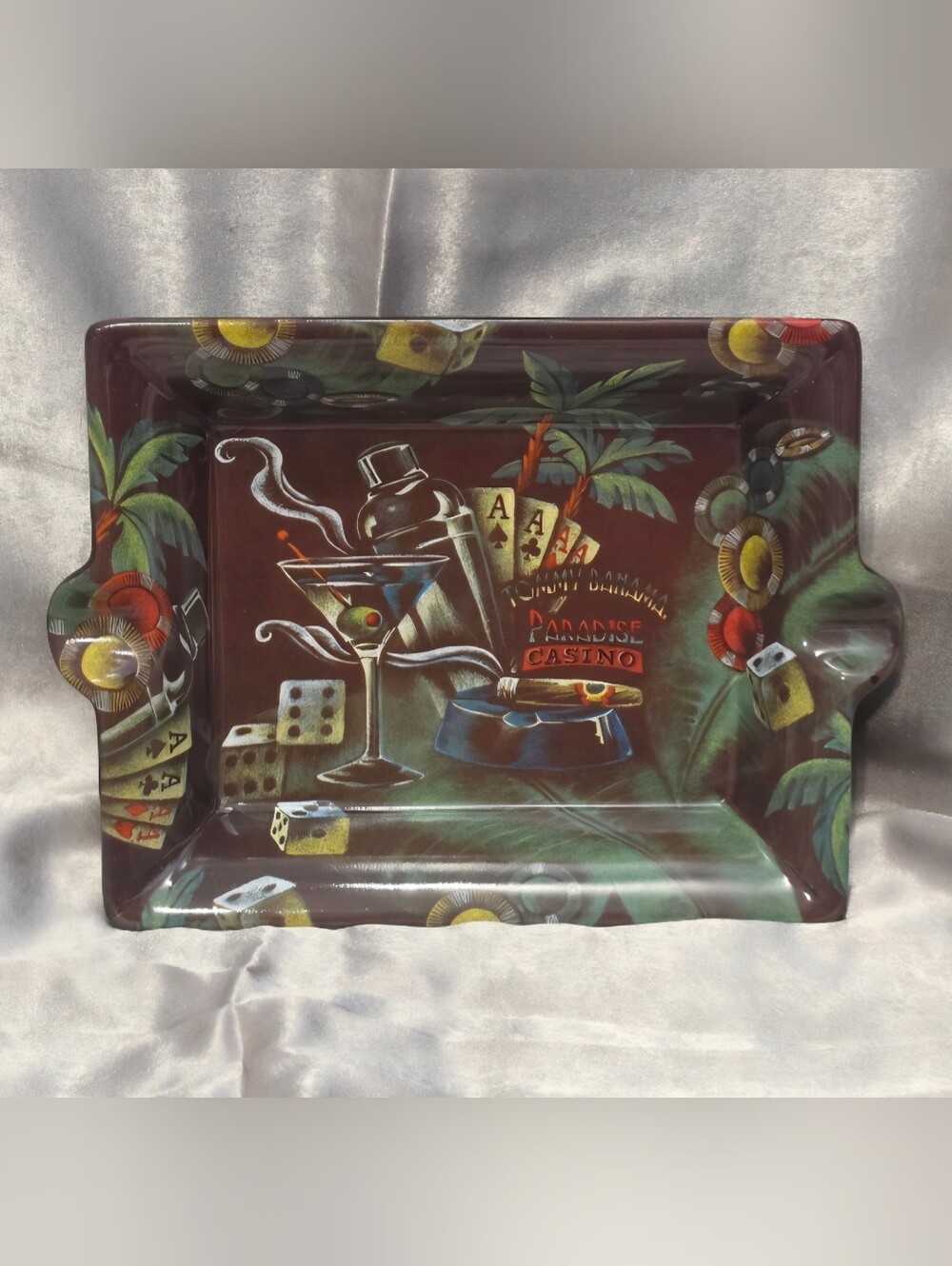 Tommy Bahama 2007 "Paradise Casino" Collectible Ceramic Cigar Ashtray